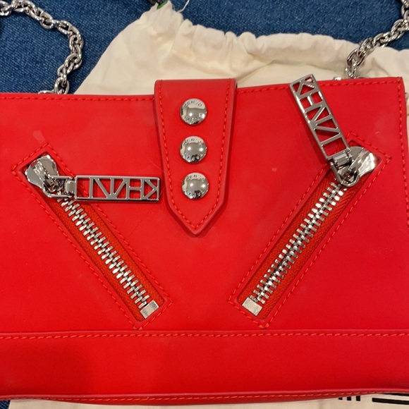 EUC Kenzo Kalifornia Crossbody. Bright red, waterproofed leather. MSRP $450. - Picture 2 of 4